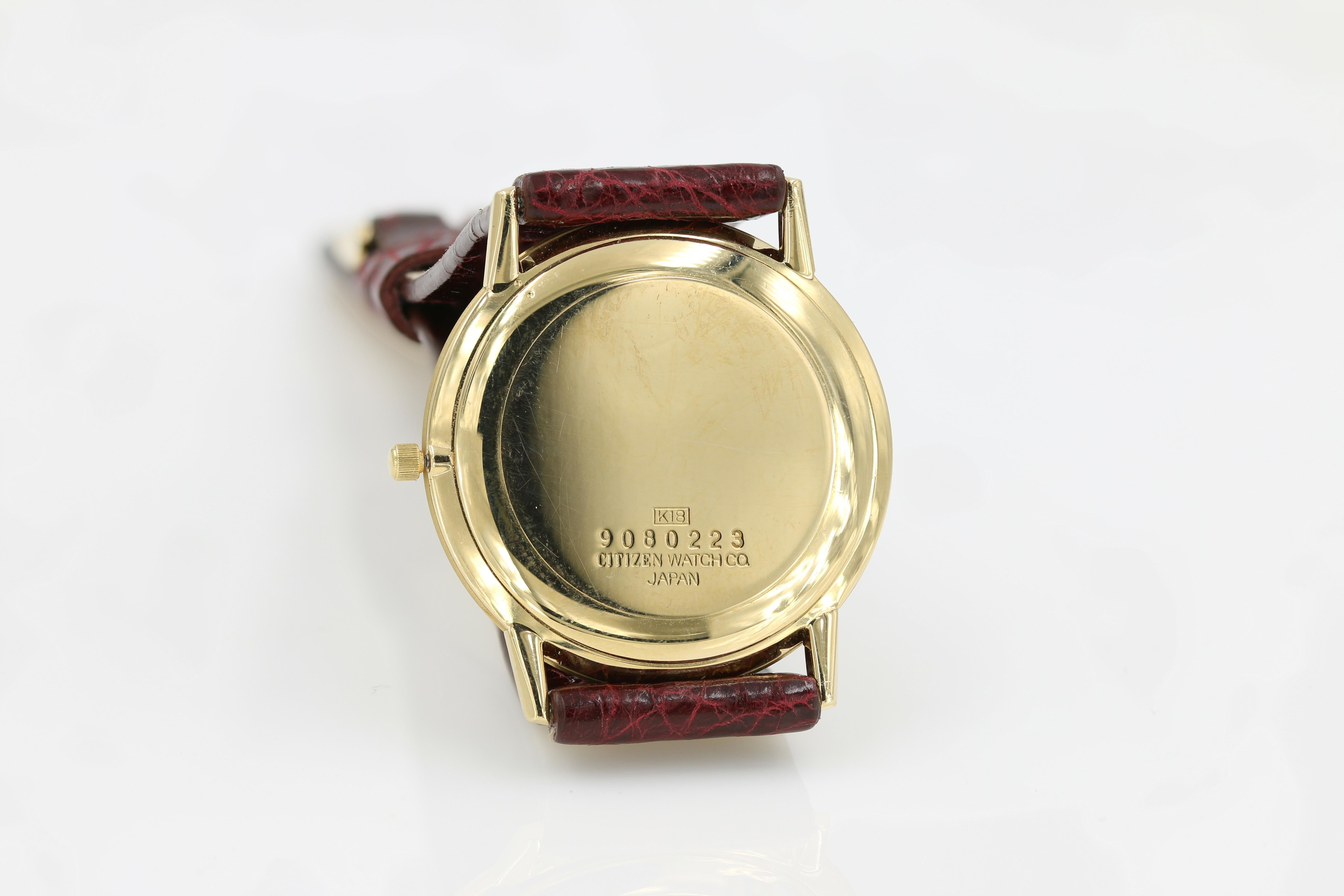 citizen quartz 18k gold electroplated