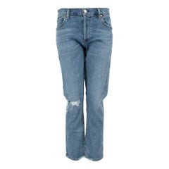Citizens of Humanity Blue Distressed Denim Jeans Size M