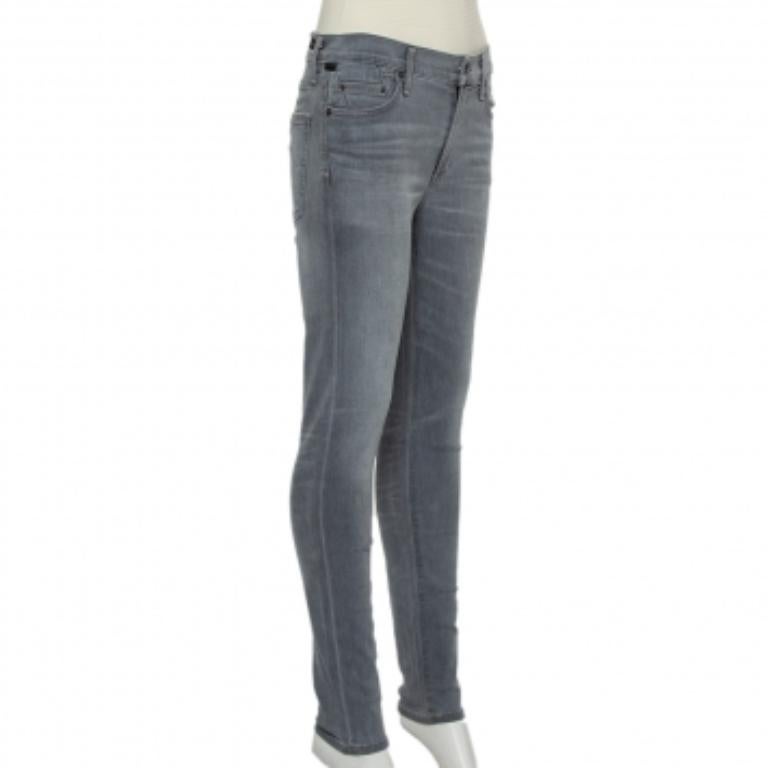 Citizens of Humanity Grey Denim High Rise Skinny Rocket Jeans M For Sale 2
