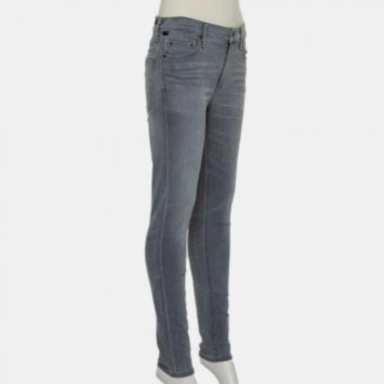 Citizens of Humanity Grey Denim High Rise Skinny Rocket Jeans M For Sale 3