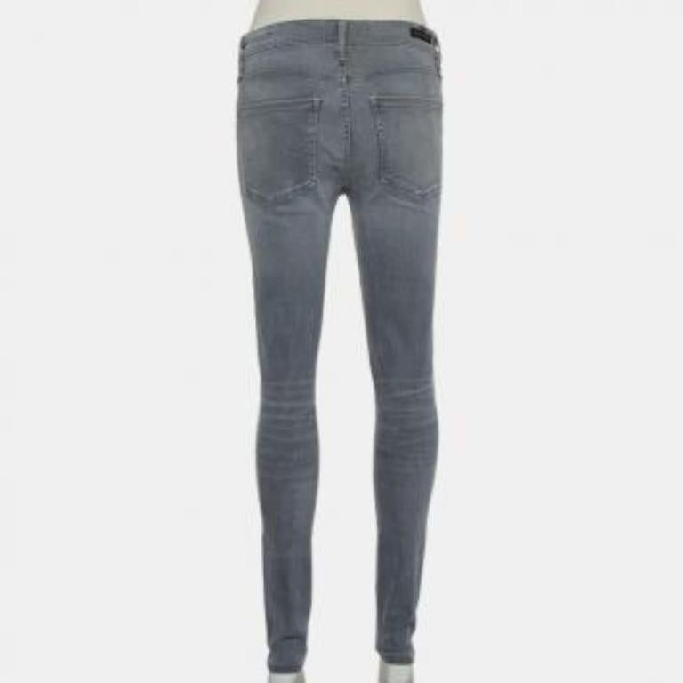 Citizens of Humanity Grey Denim High Rise Skinny Rocket Jeans M For Sale 4