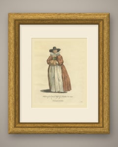 Citizen's Wife of London in 1640 with Fur Muff, Jefferys Costume Print, 1757