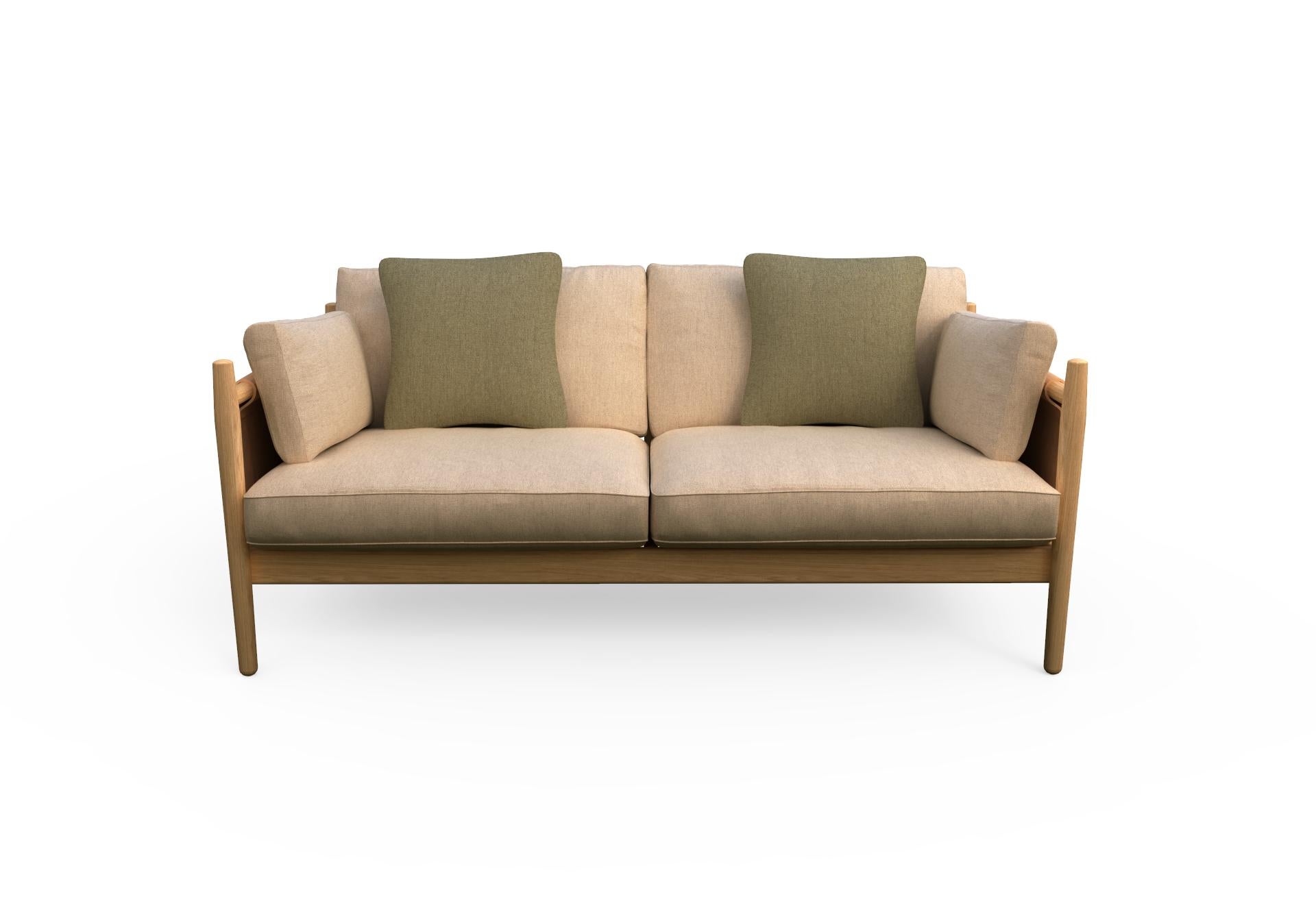 This sofa is perfect for when you want to show the back of it. It doesn’t have to be up against a wall. This contemporary yet Classic design is a perfect piece to give your space a distinguished accent. The structure is made of solid oakwood, the