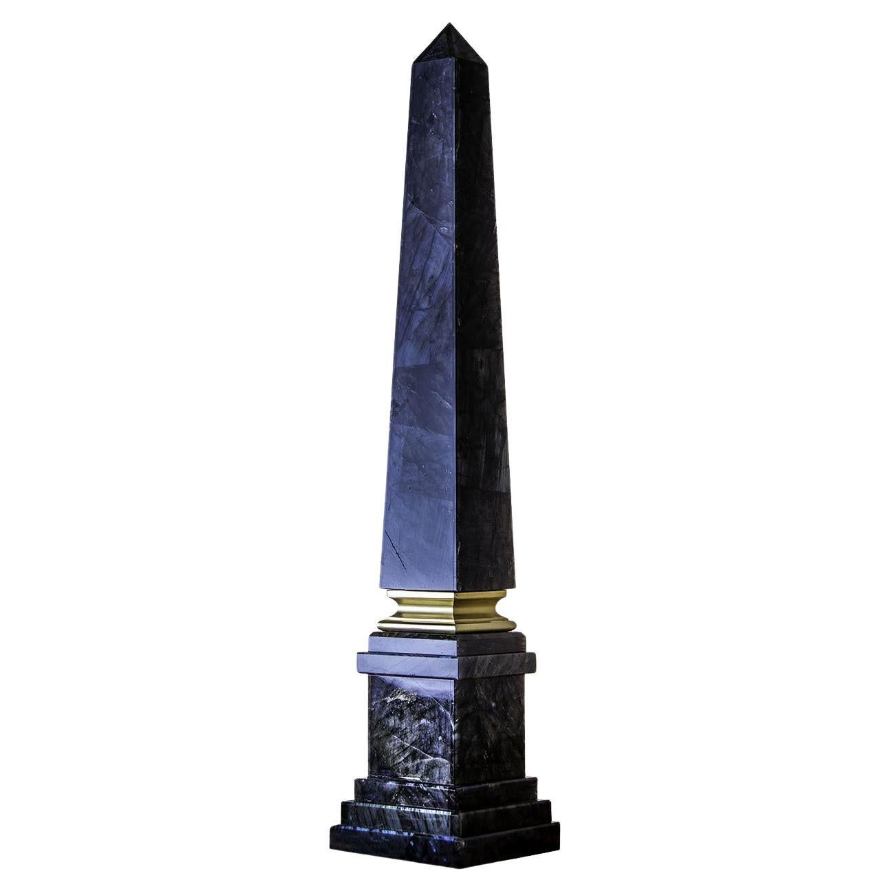 Citorio Labradorite Obelisk Sculpture by Obsydian Stone