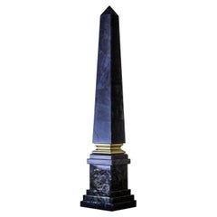Obelisk-Skulptur aus Labradorit von Obsydian Stone, Citorio