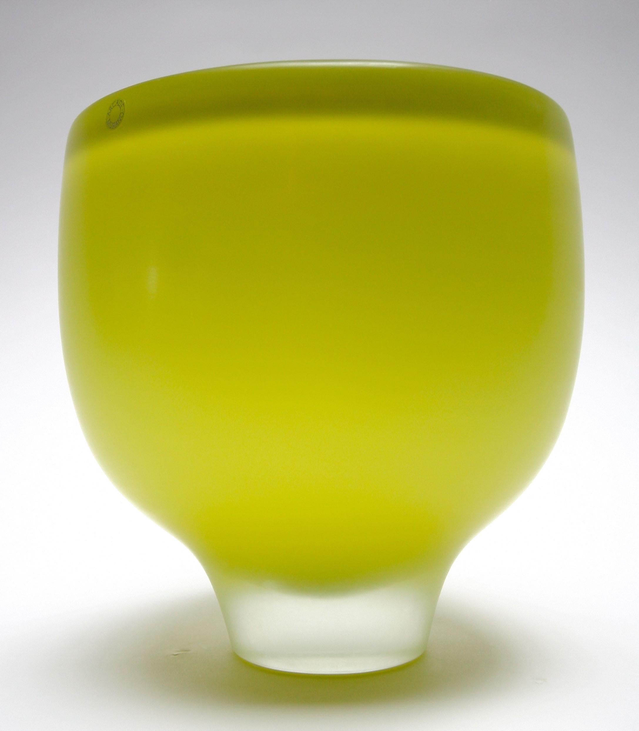 Citreum Yellow Murano Glass Vase or Bowl 1