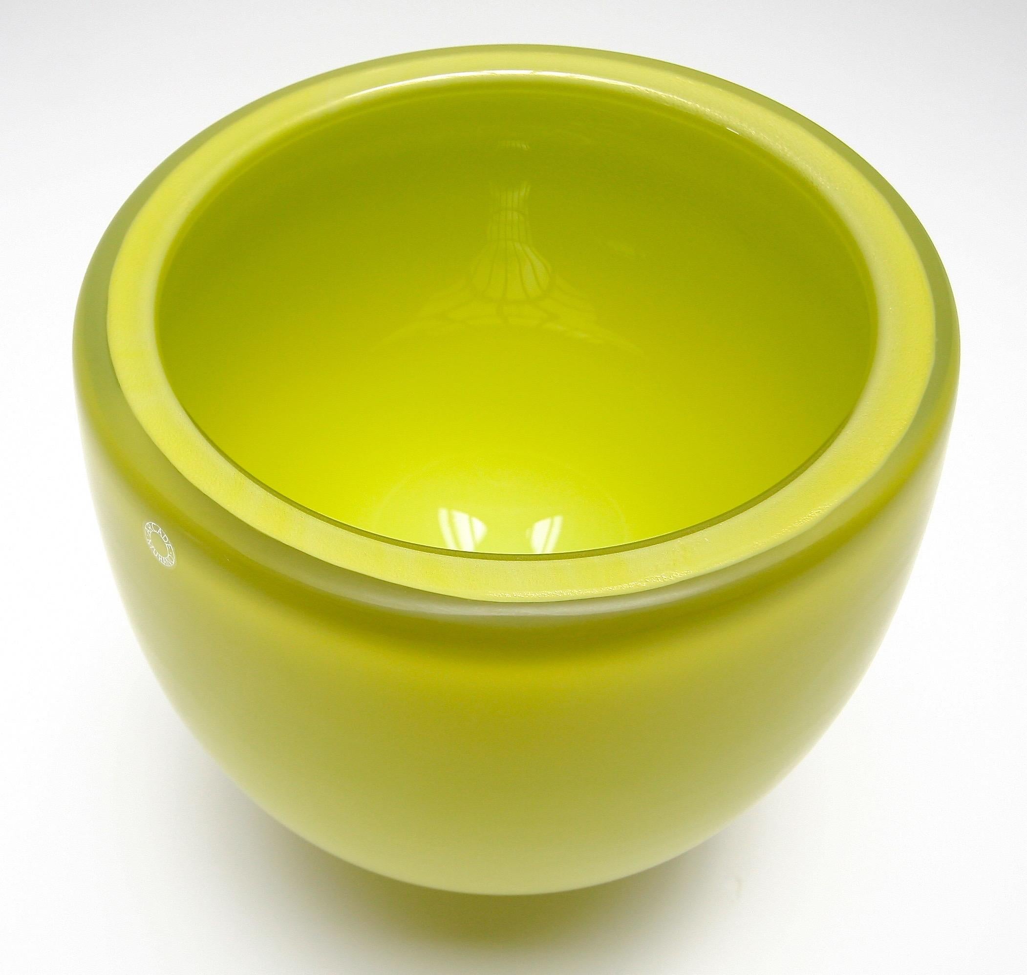 Citreum Yellow Murano Glass Vase or Bowl 2