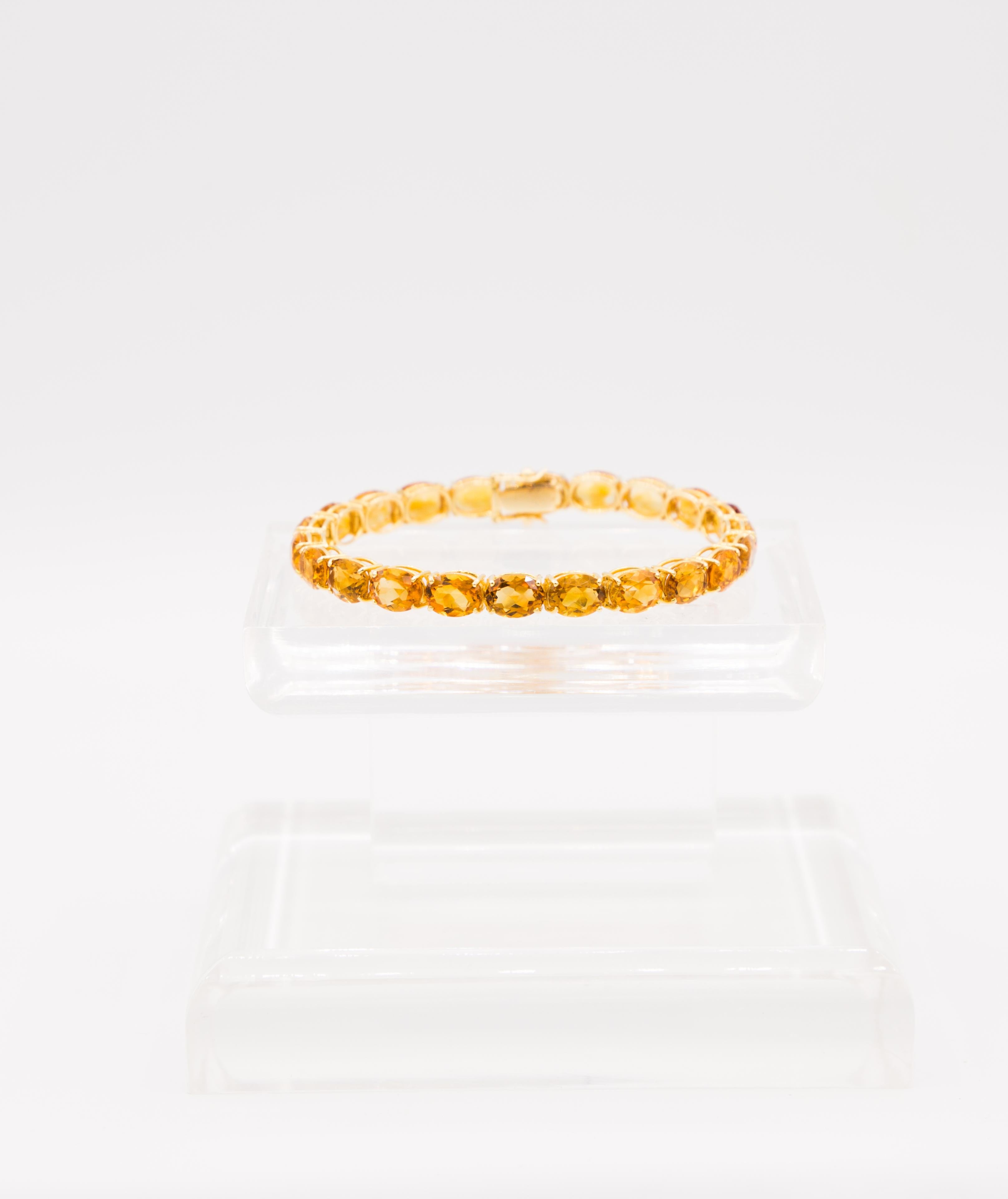 Citrin-Armband aus 18 Karat Gold im Angebot 1