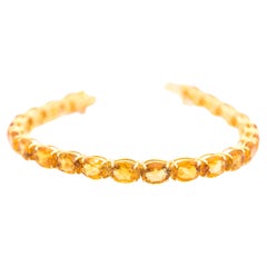 Citrin bracelet 18 k gold