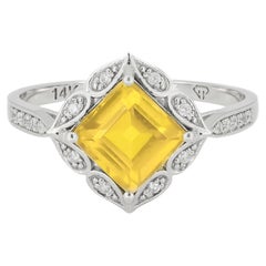 Anello in oro Citrino 14k