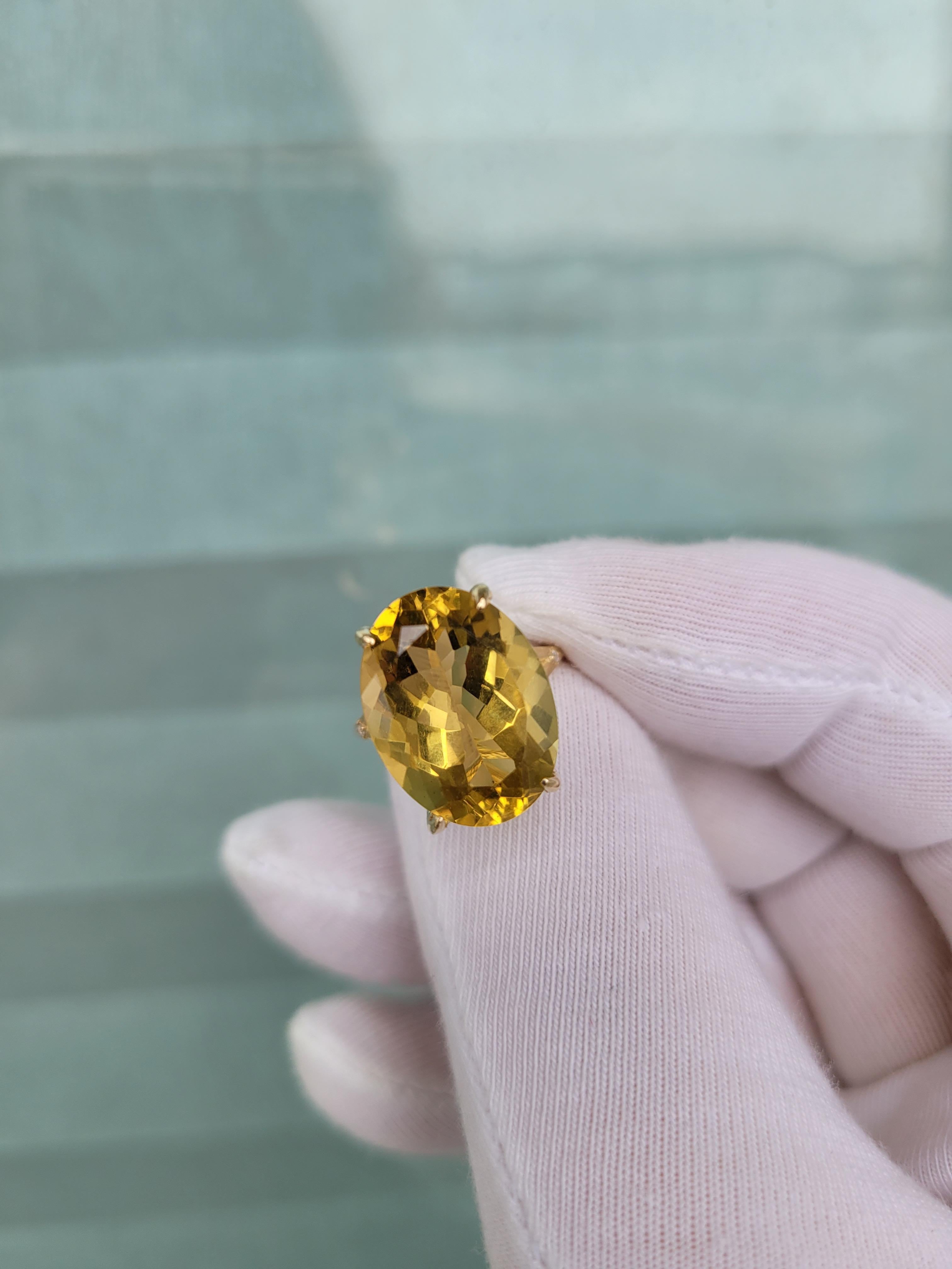Im Angebot: Citrine 14k ring () 10