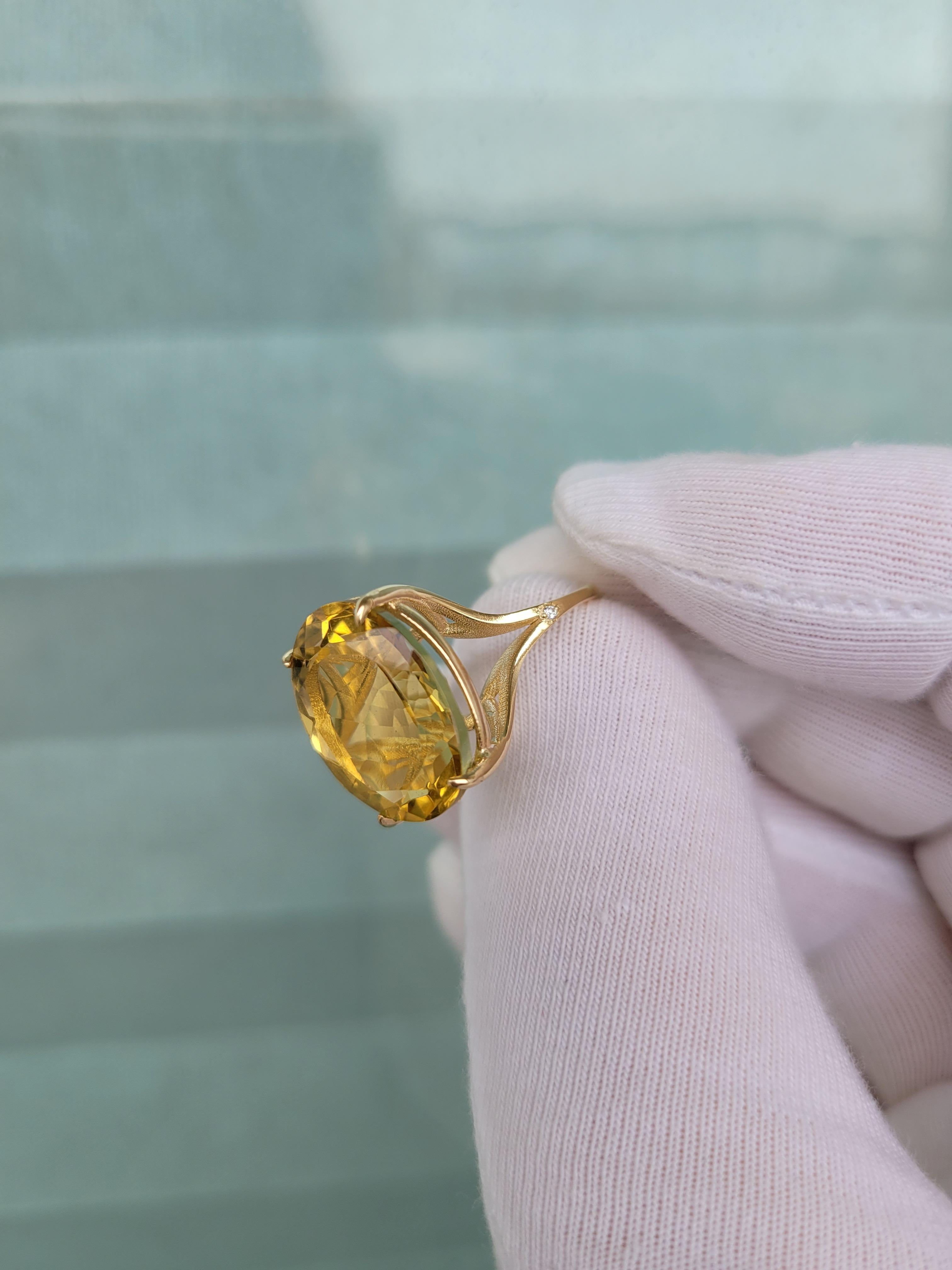 Im Angebot: Citrine 14k ring () 11