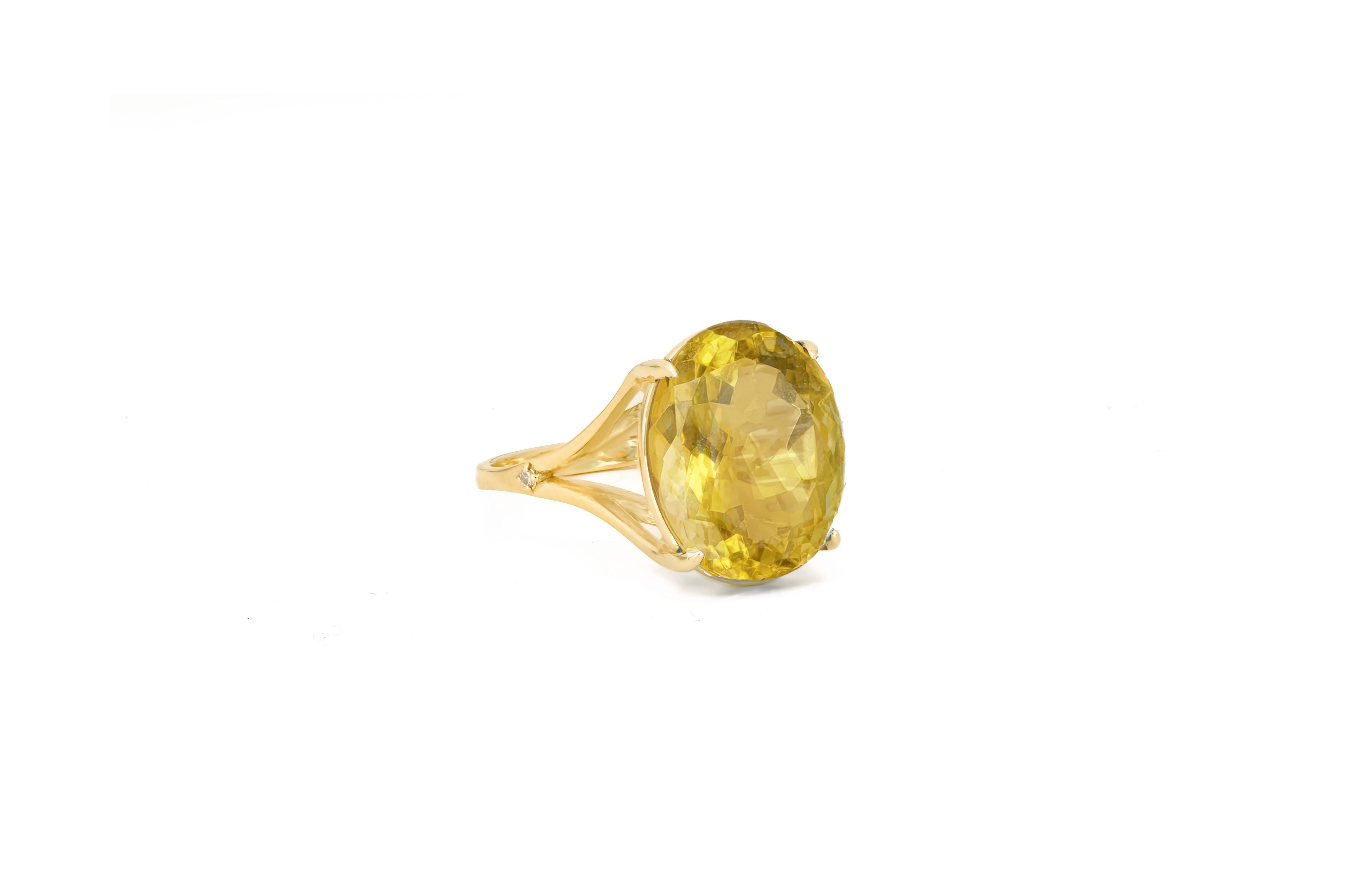 Im Angebot: Citrine 14k ring () 3
