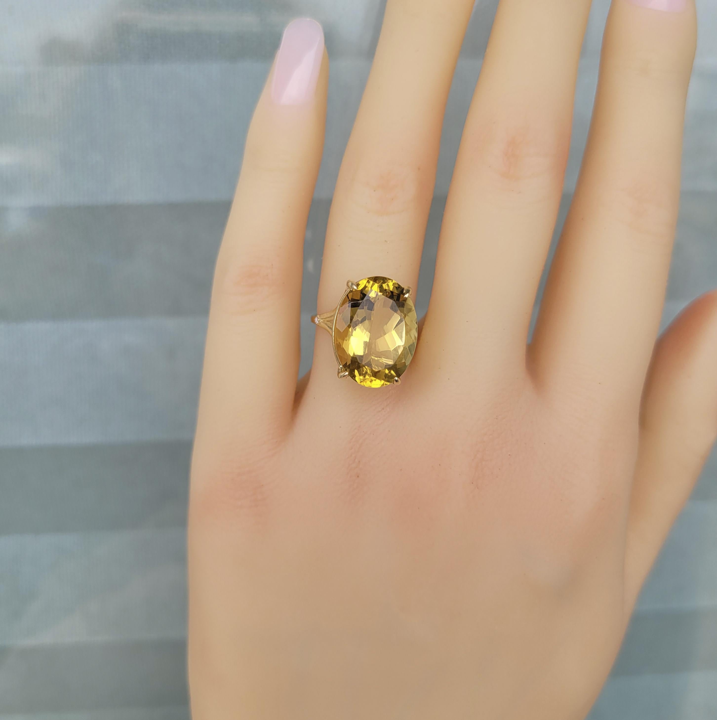 Im Angebot: Citrine 14k ring () 4