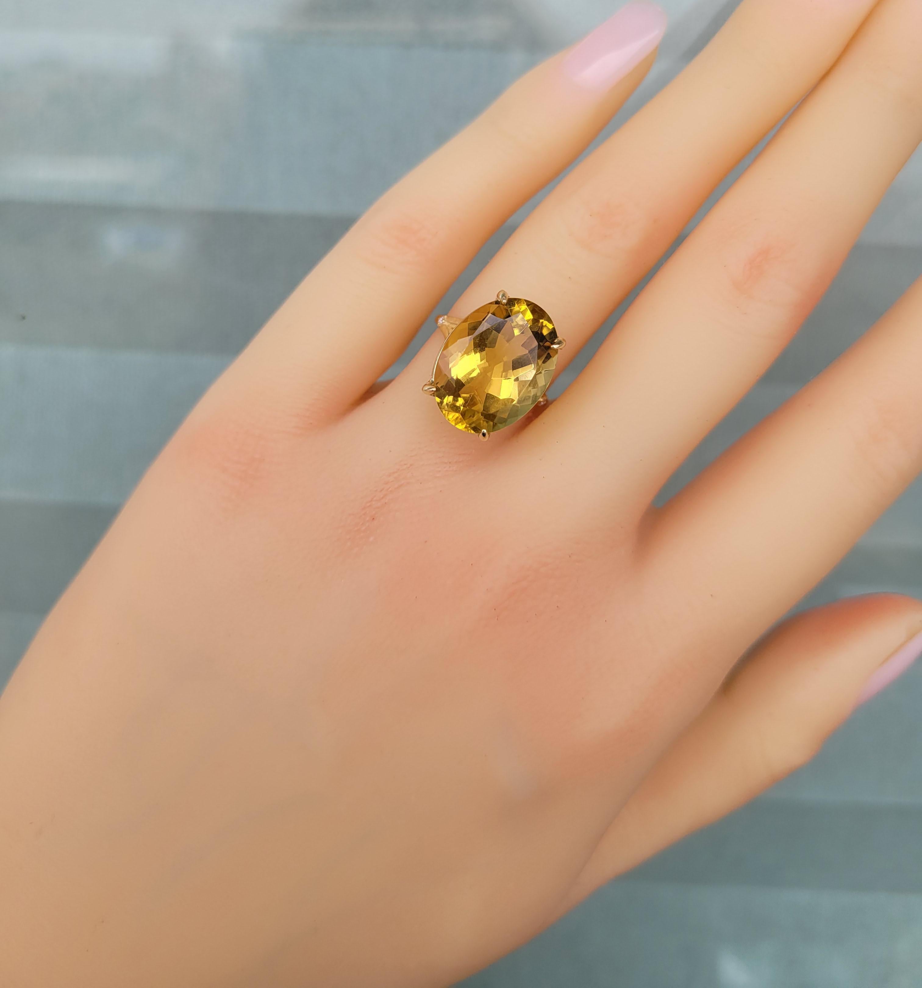 Im Angebot: Citrine 14k ring () 5