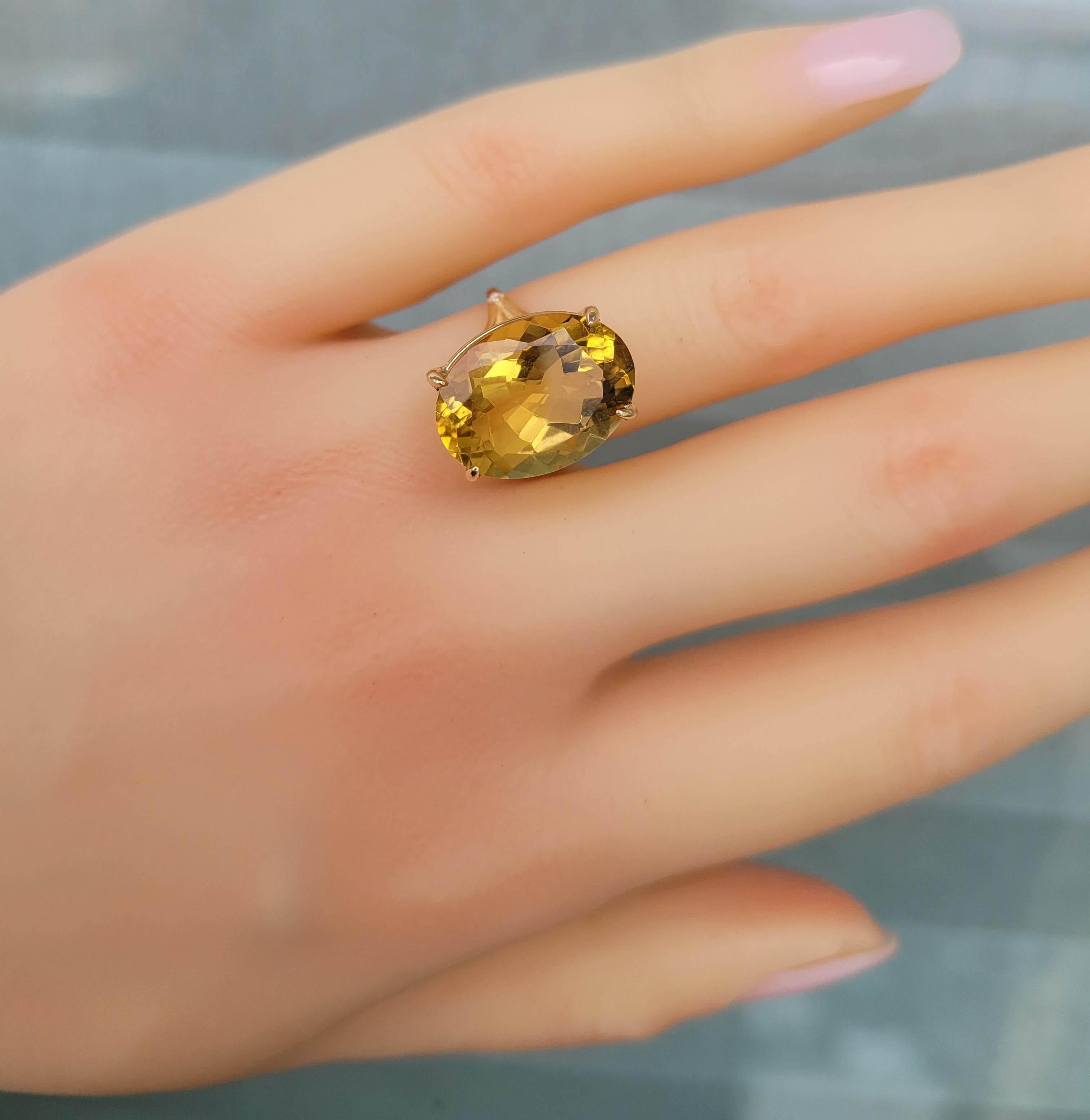 Im Angebot: Citrine 14k ring () 6