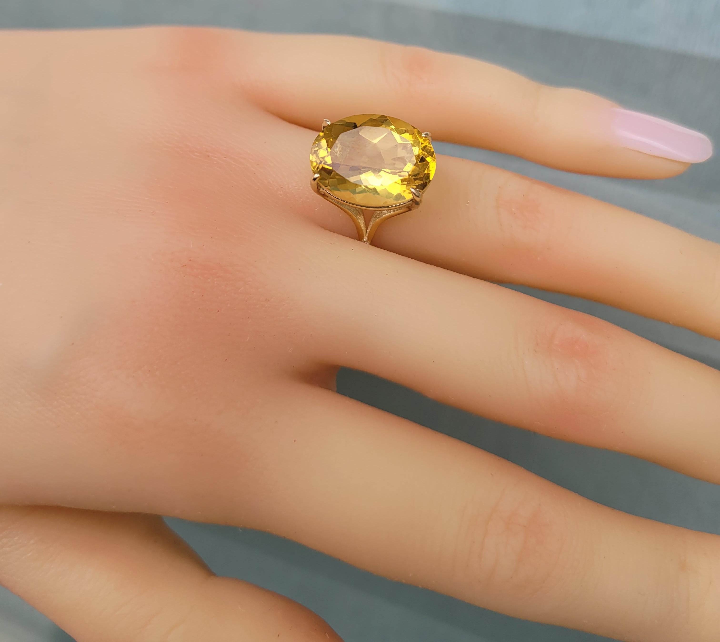 Im Angebot: Citrine 14k ring () 8