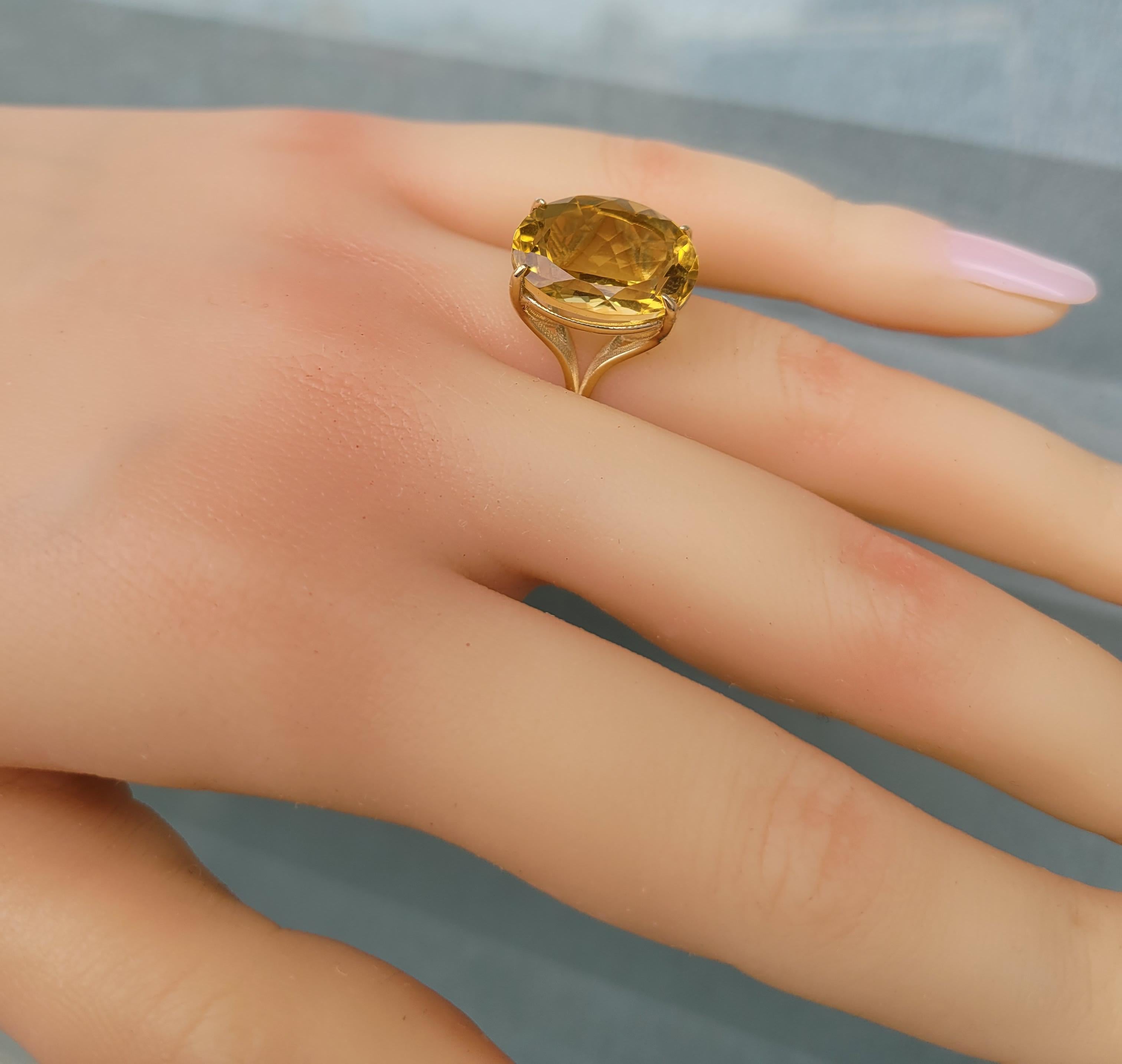 Im Angebot: Citrine 14k ring () 9