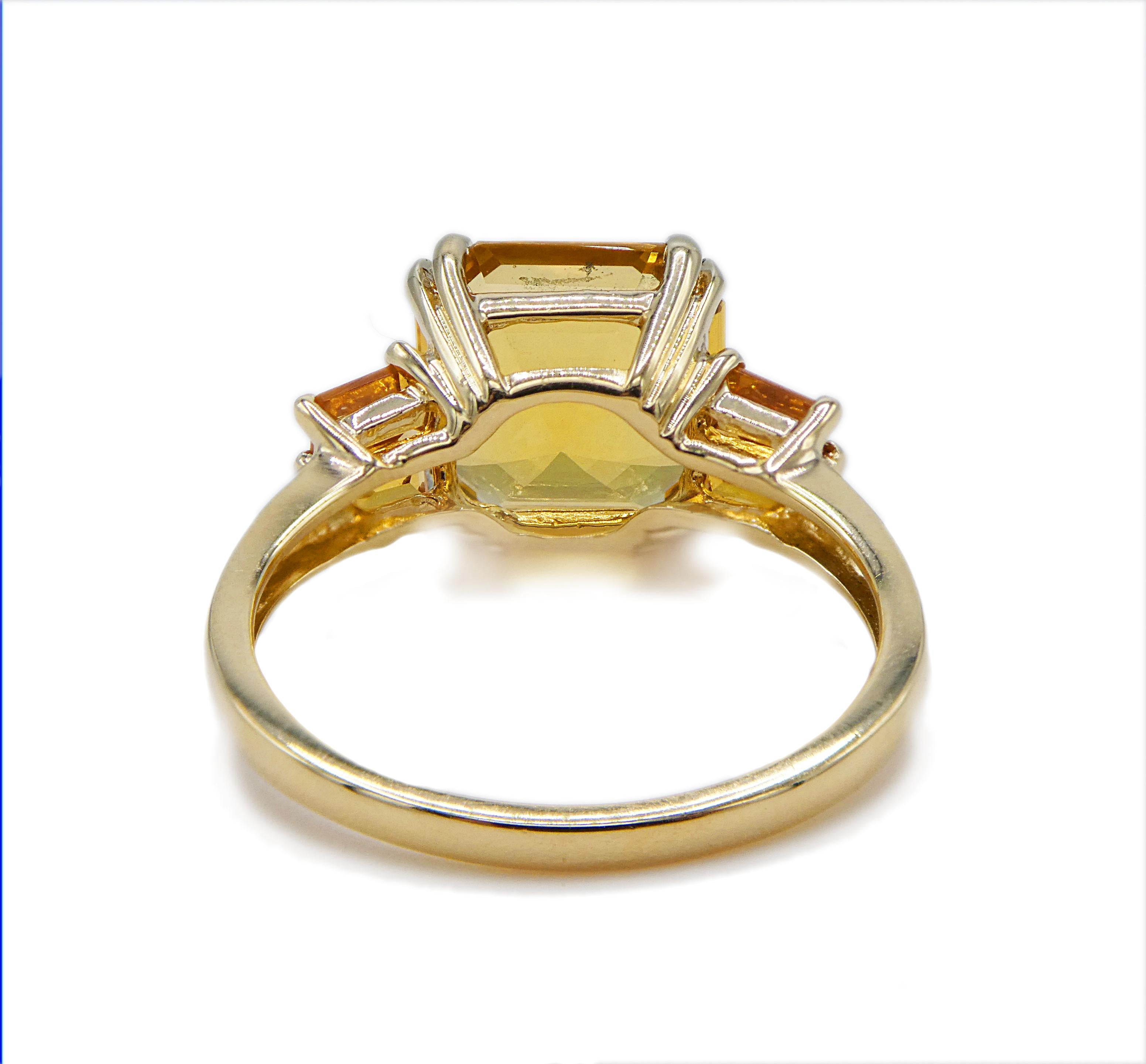 Citrine 14 Karat Yellow Gold Cocktail Ring In Good Condition In  Baltimore, MD