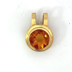 Citrine 18k Yellow Gold Pendant