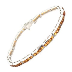 Citrin 6,5 Karat November Geburtsstein-Armband für Damen aus 925 Silber