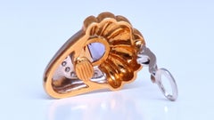 Citrine Amethyst Clip Earrings 18kt 12530*
