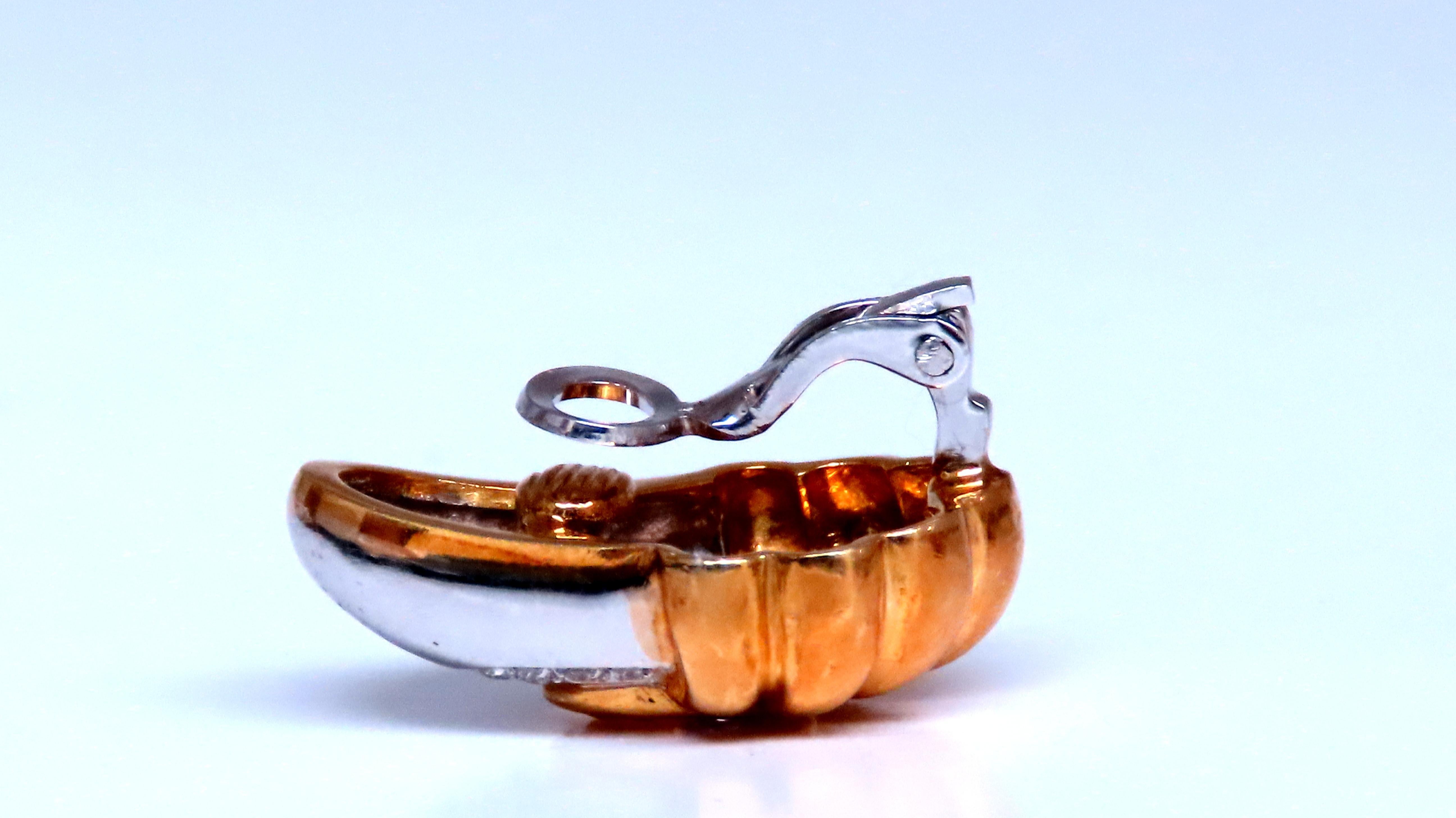 Pendientes de clip citrino amatista 18kt 12530 Corte redondo en venta