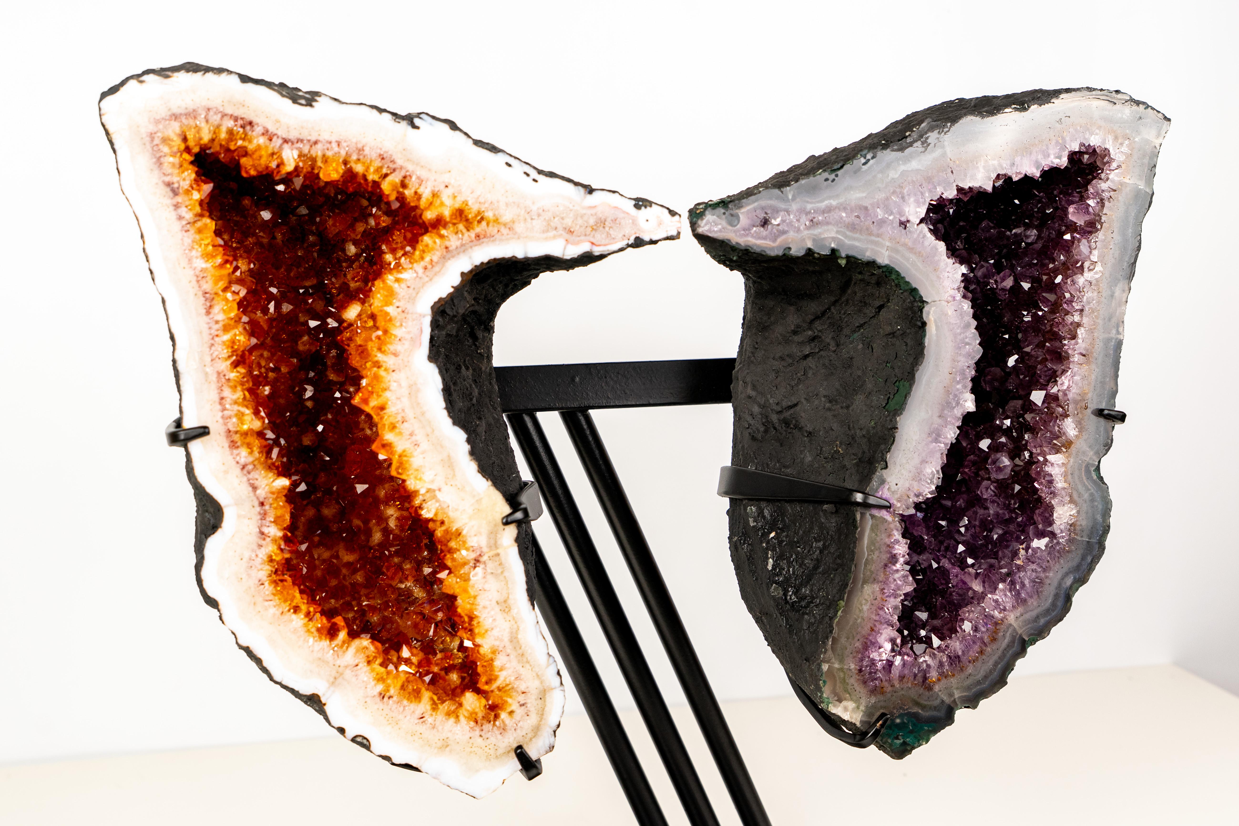 Ali di geode di citrino e ametista in vendita 1