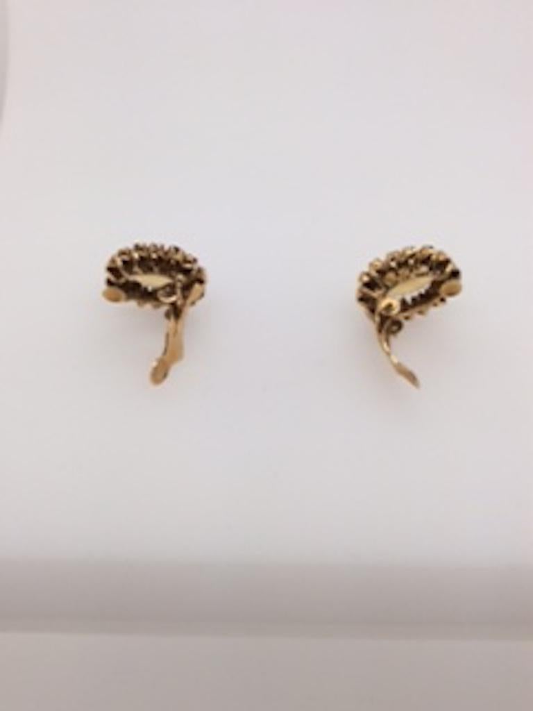 Citrine and Diamond Ear Clips In Excellent Condition In New York, NY