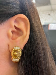 Citrine and Diamond Earrings