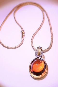 Citrine and Diamond Pendant by Frederic Sage