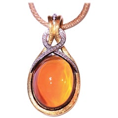 Citrine and Diamond Pendant by Frederic Sage