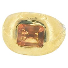 Citrine and Diamond Ring by Ostag Studio New York, Circa 1980s
