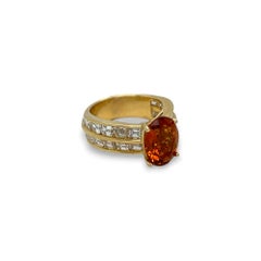 Citrine and Diamond Ring