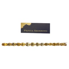 Pulsera de citrino y oro amarillo de 18 quilates, alrededor de 45 quilates