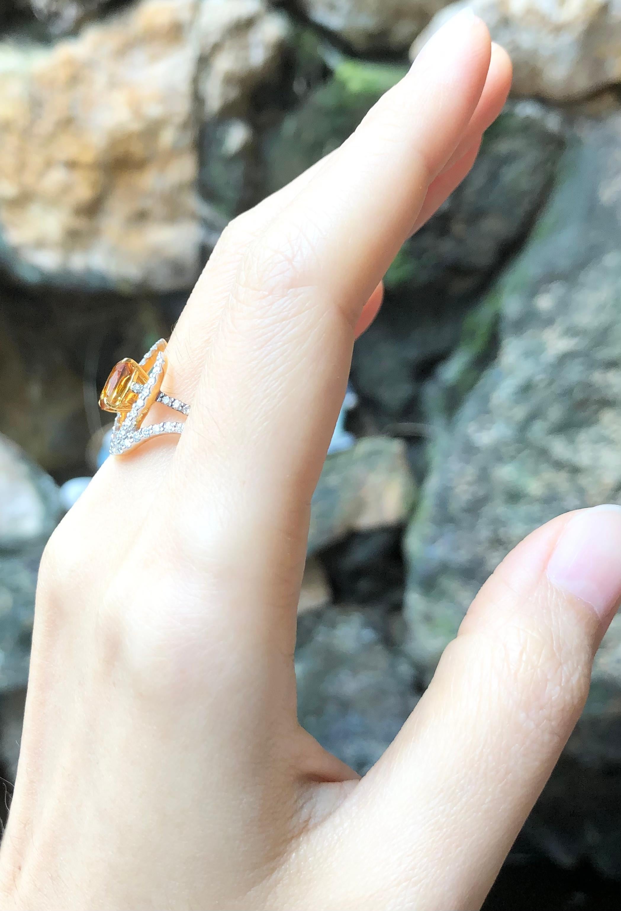 Citrine, Brown Diamond and Diamond Ring Set in 18k Gold by Kavant & Sharart 5