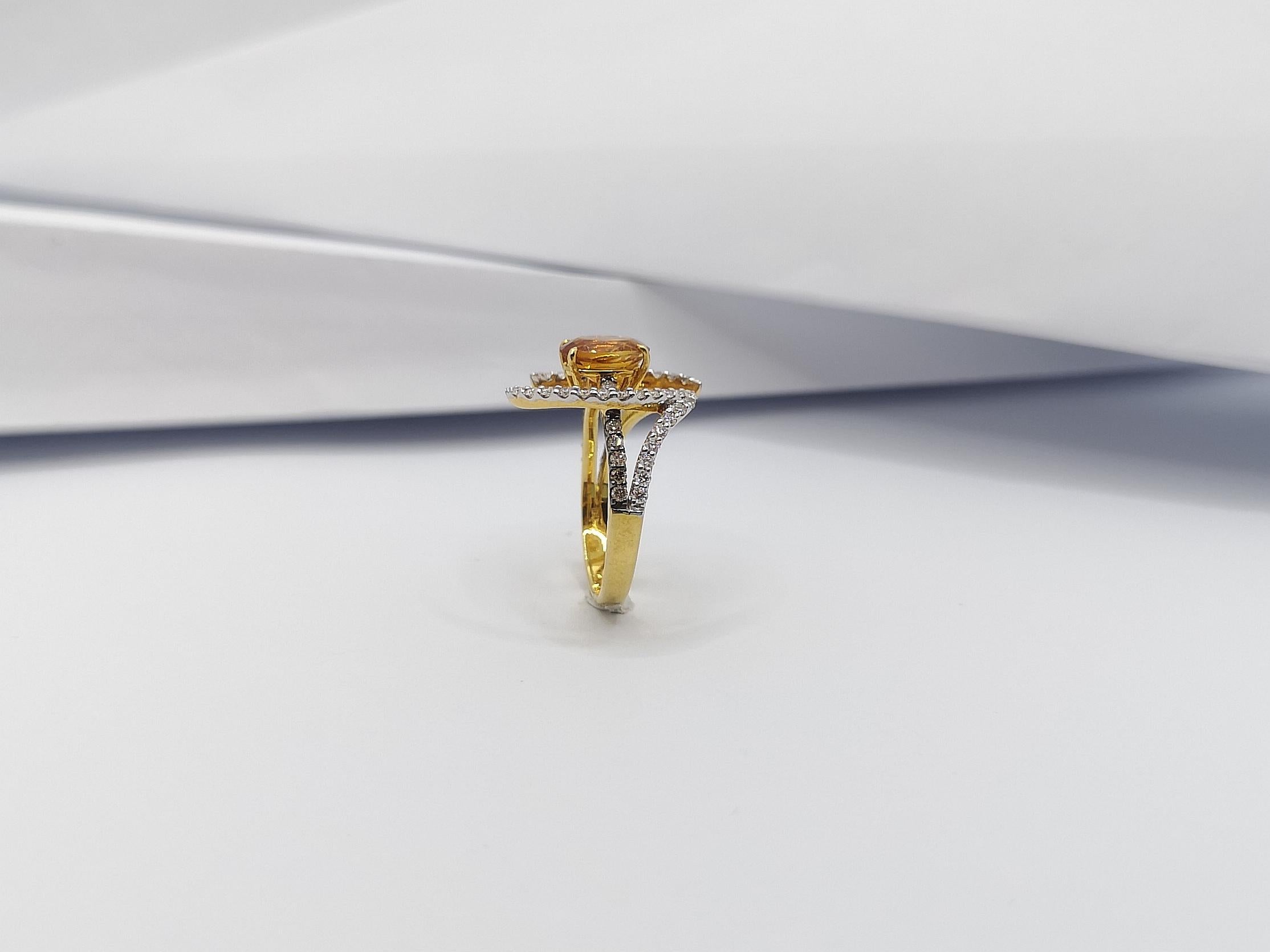 Citrine, Brown Diamond and Diamond Ring Set in 18k Gold by Kavant & Sharart 8
