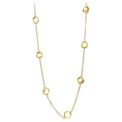 Citrine By the Yard Necklace 14 Carat Brand New 14K Yellow Gold November Birthst