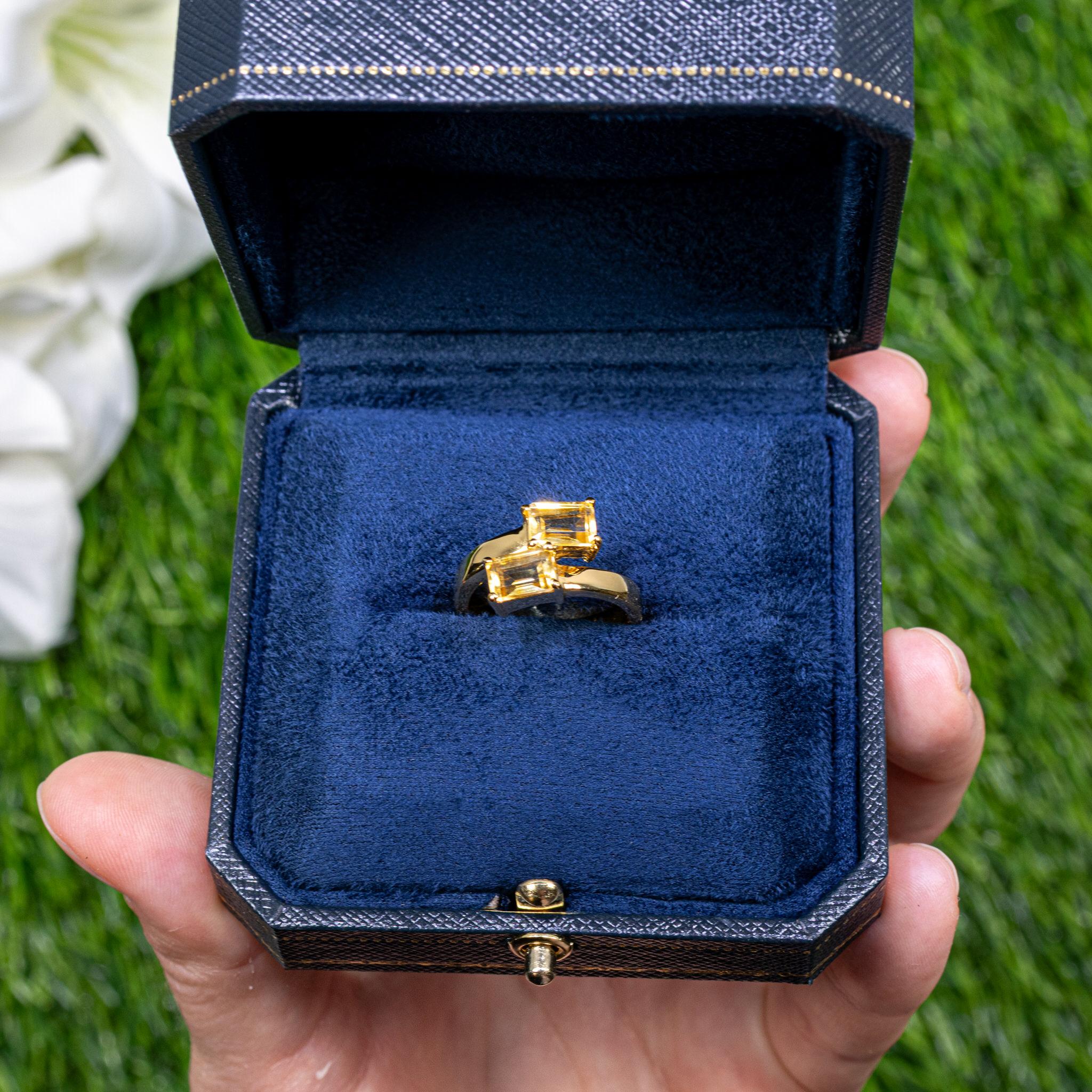 It comes with the Gemological Appraisal by GIA GG/AJP
All Gemstones are Natural in origin
2 Citrines = 1.78 Carats
Metal: 24K Yellow Gold Plated Sterling Silver
Ring Size: 7* US
*It can be resized complimentary