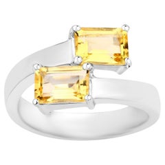 Citrin Bypass-Ring 1,78 Karat insgesamt
