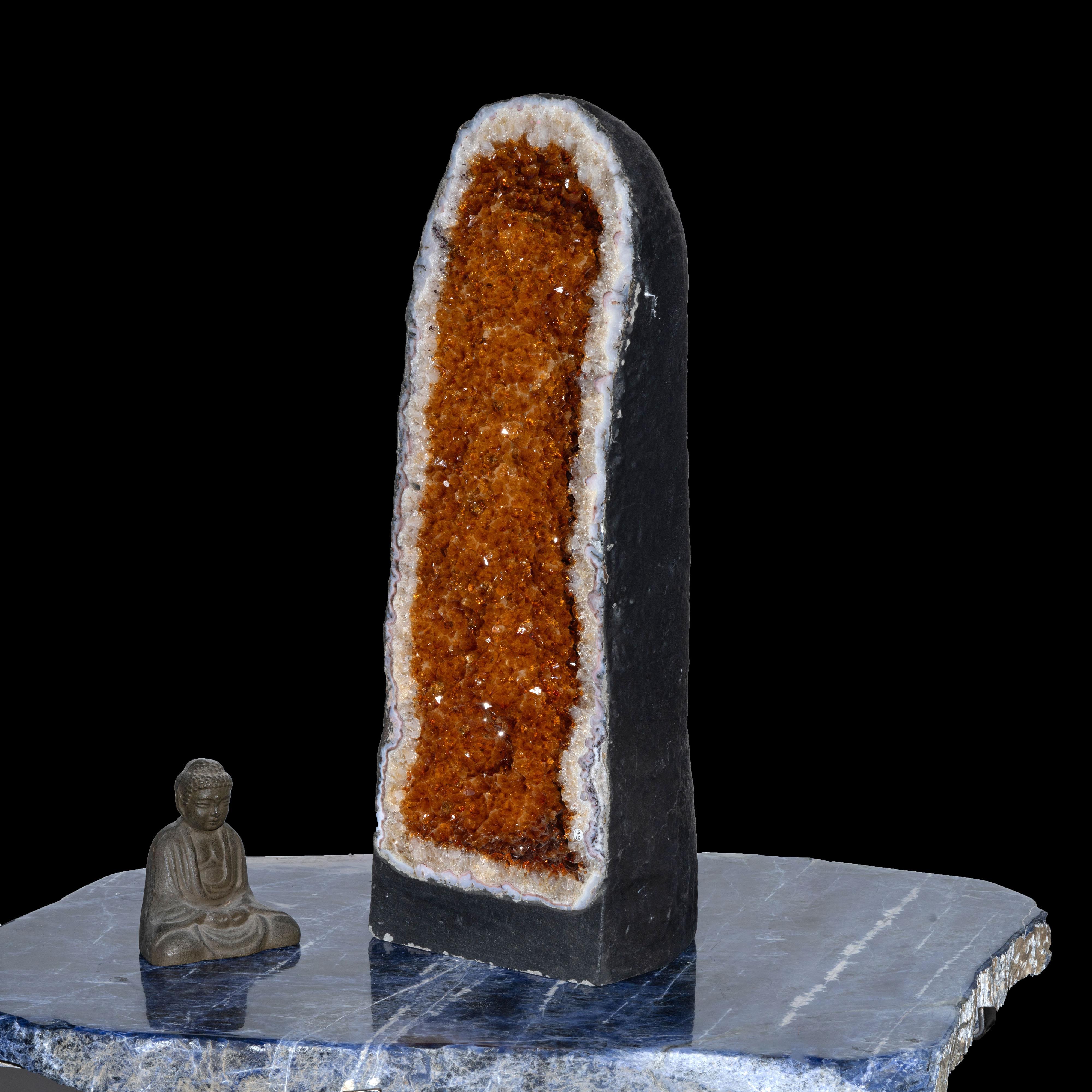 Uruguayan Citrine Cathedral From Brazil // 48 Lb. For Sale