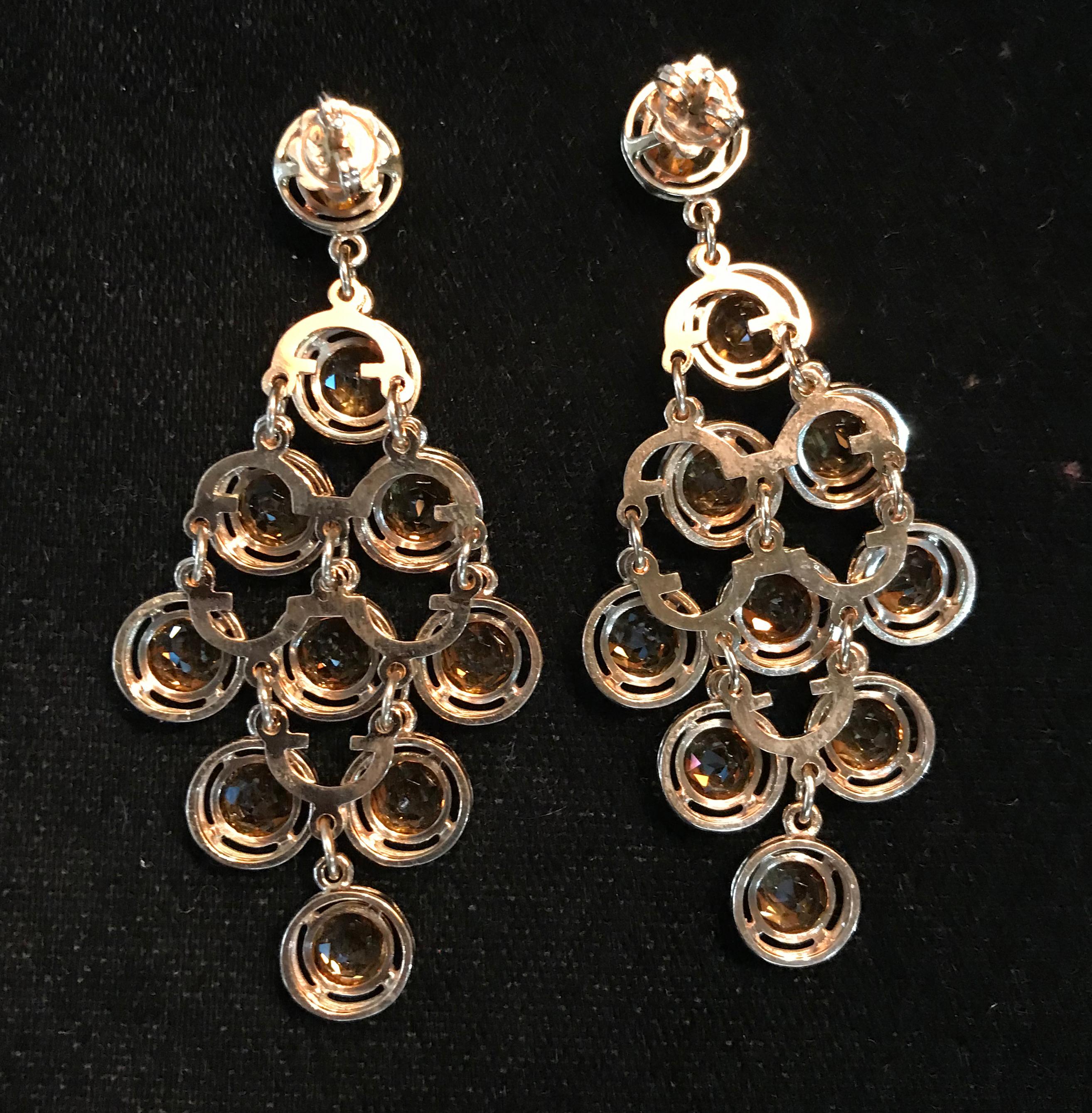 citrine chandelier earrings