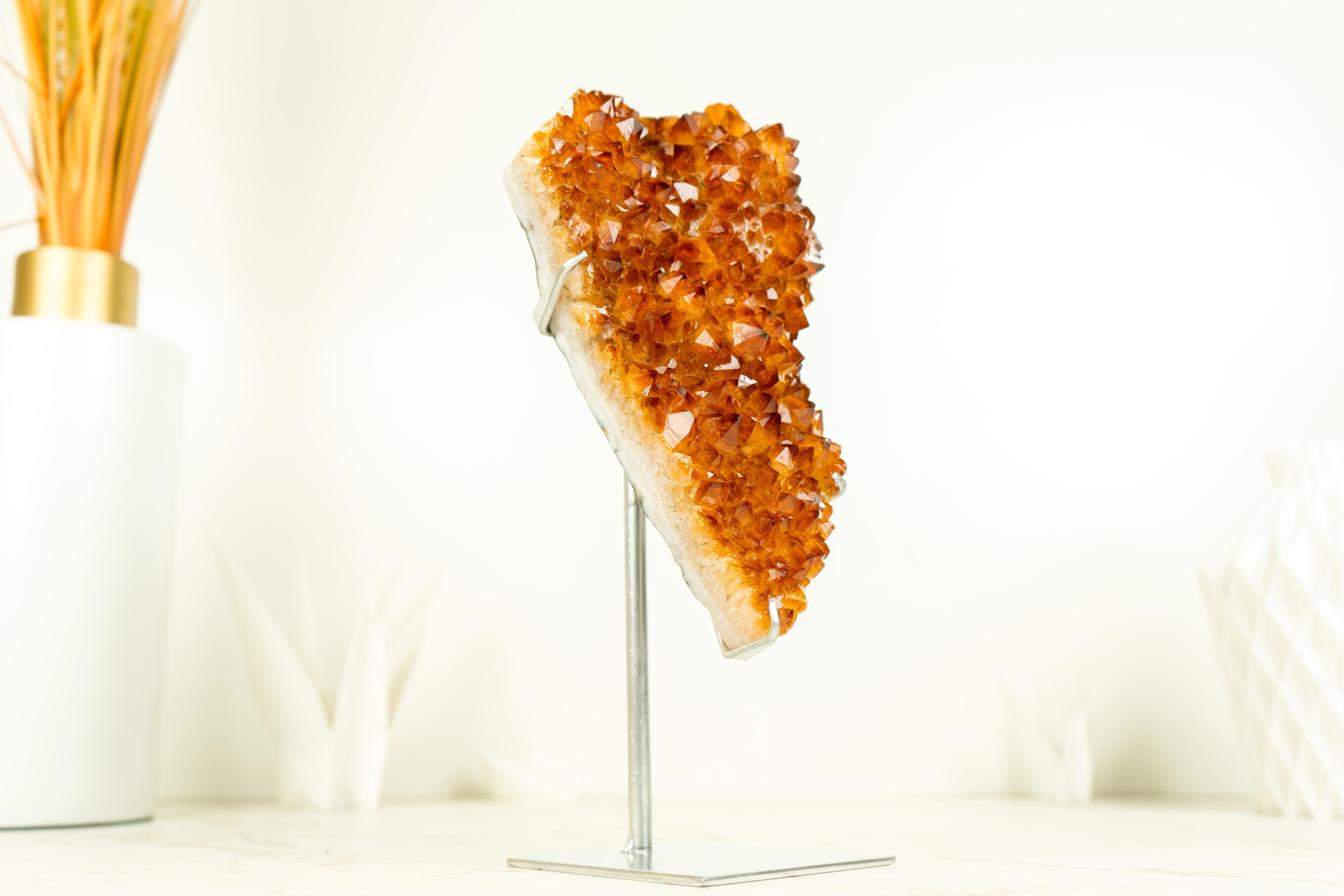 Citrine Cluster (AKA Madeira Citrine) with Flower Stalactite Formations  For Sale 1