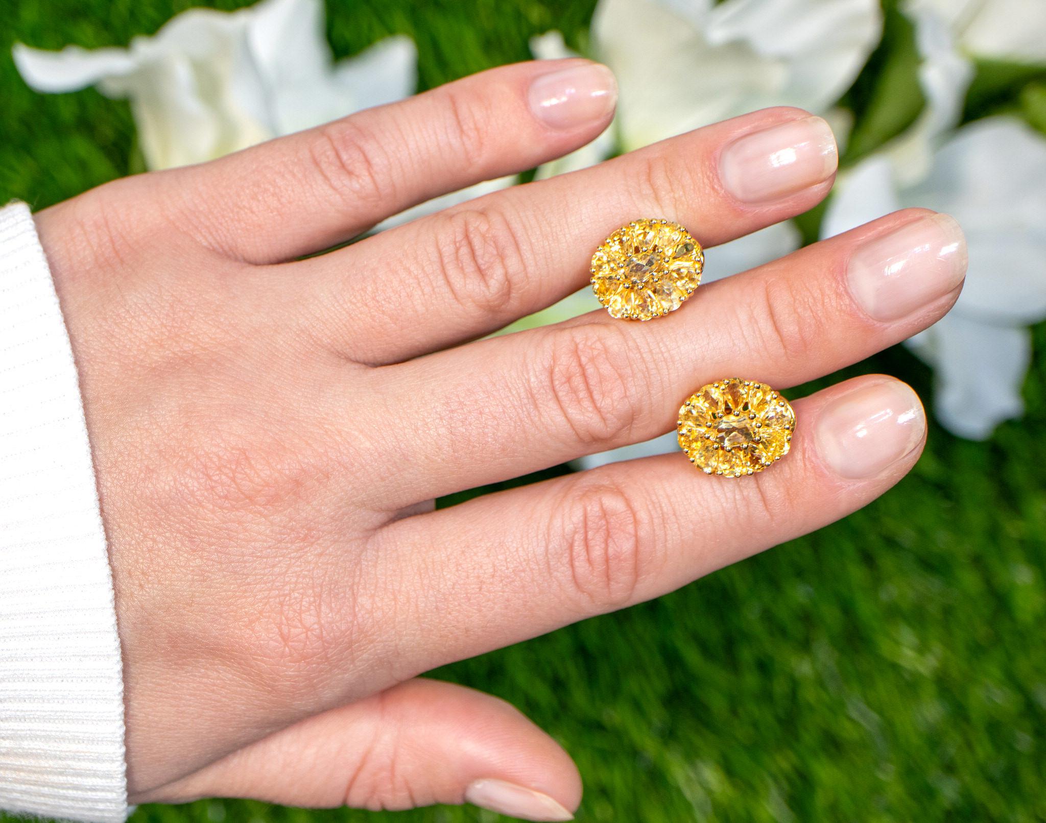 Pendientes Cóctel Citrino 4,10 Quilates Total en Excelente estado para la venta en Punta Gorda, FL