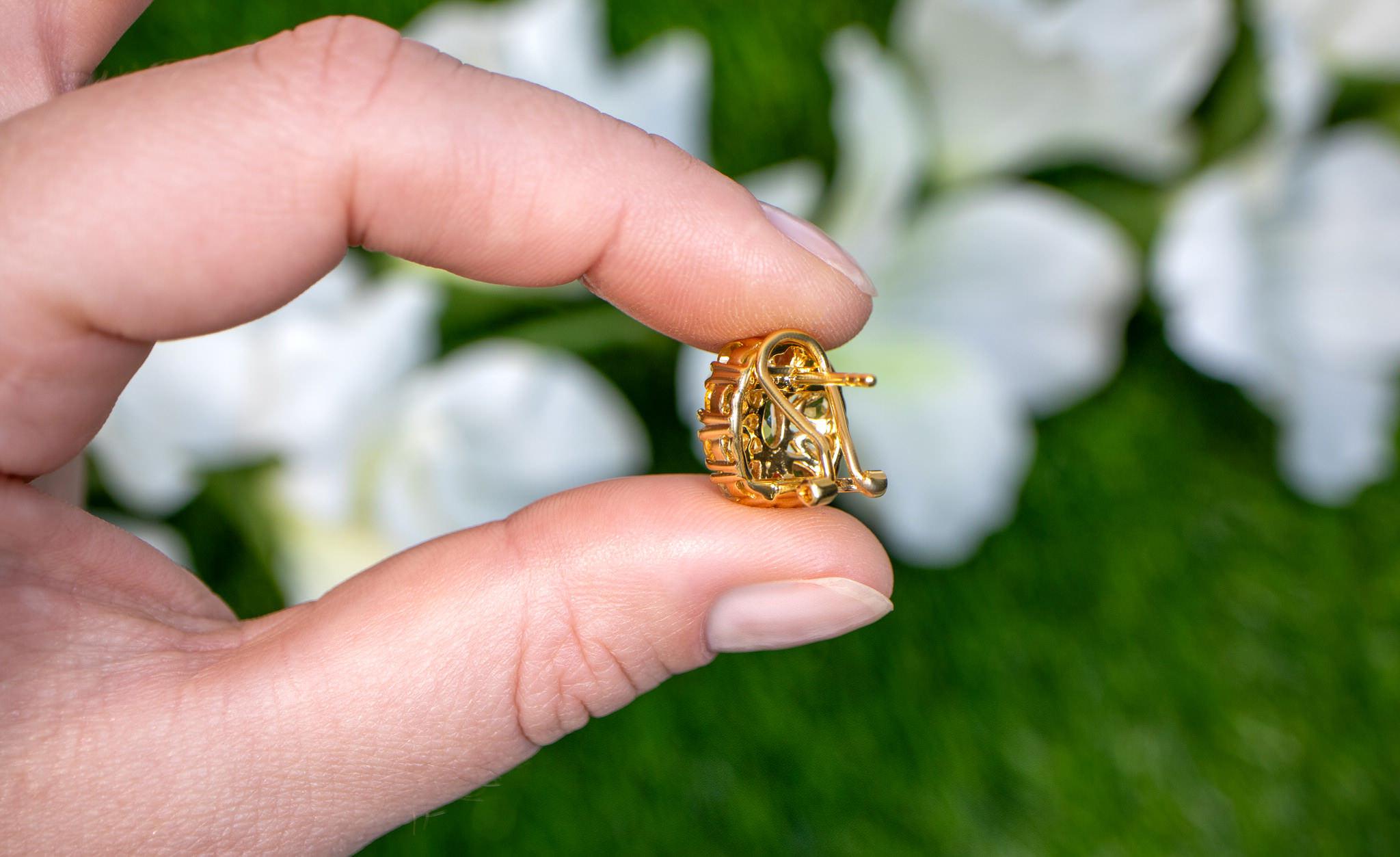 Boucles d'oreilles cocktail citrine 4,10 carats au total en vente 1
