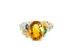 Citrine cocktail ring
