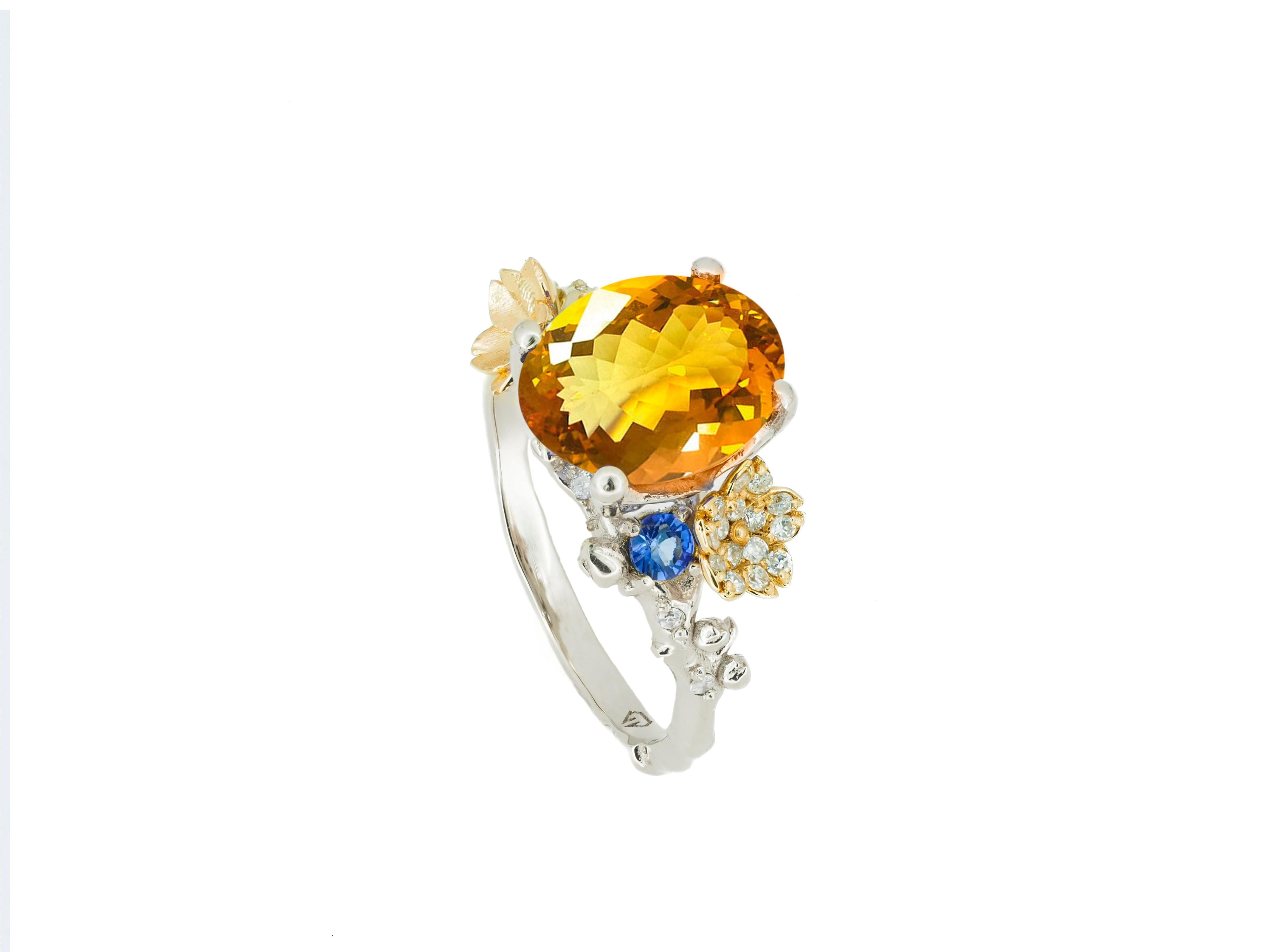 Im Angebot: Citrin-Cocktailring () 4