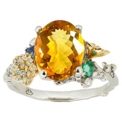 Citrine cocktail ring