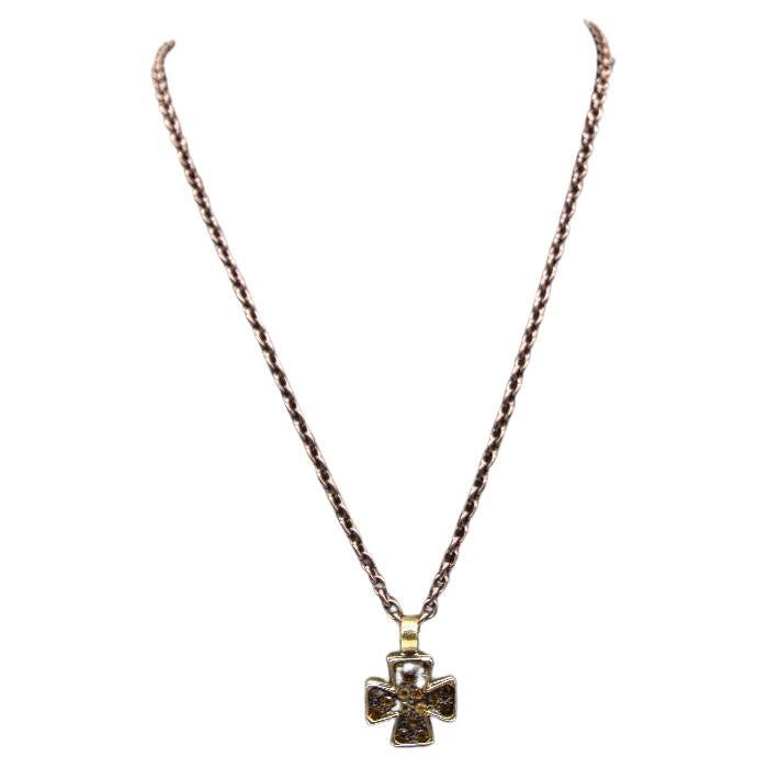 Collana con croce di citrino
