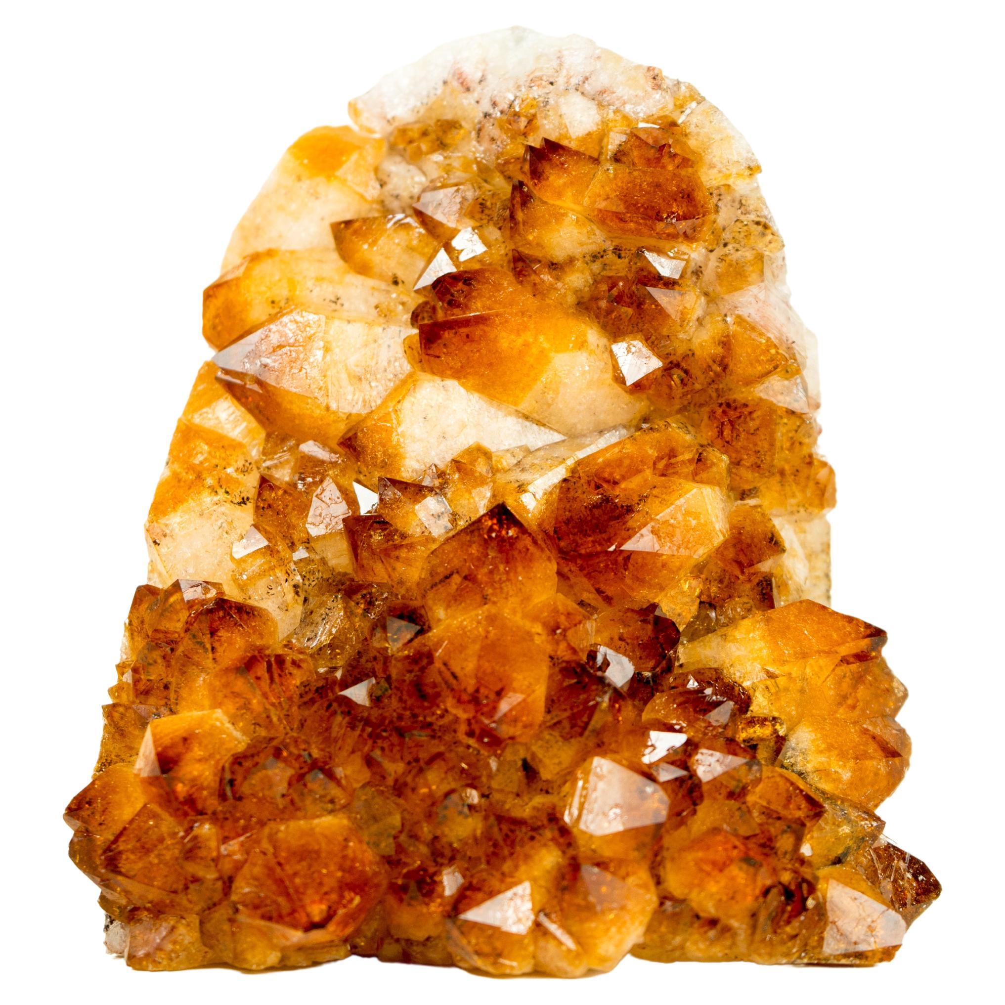 Citrine Crystal Cluster with AAA Golden Orange Citrine Druzy